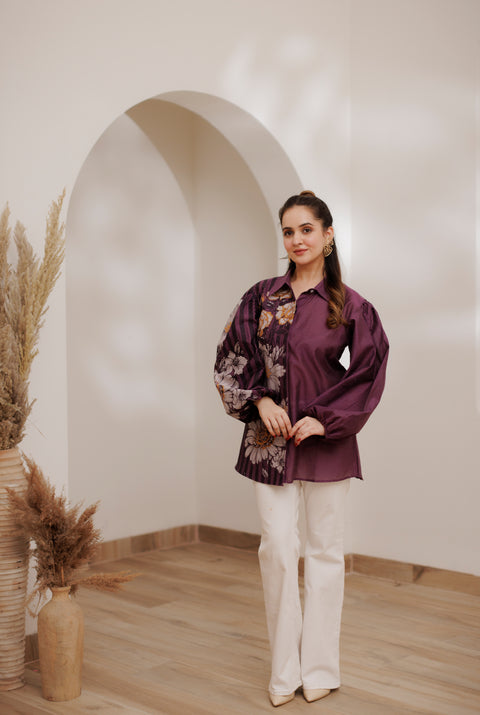 Stylish Collar Neck Ladies' Shirts