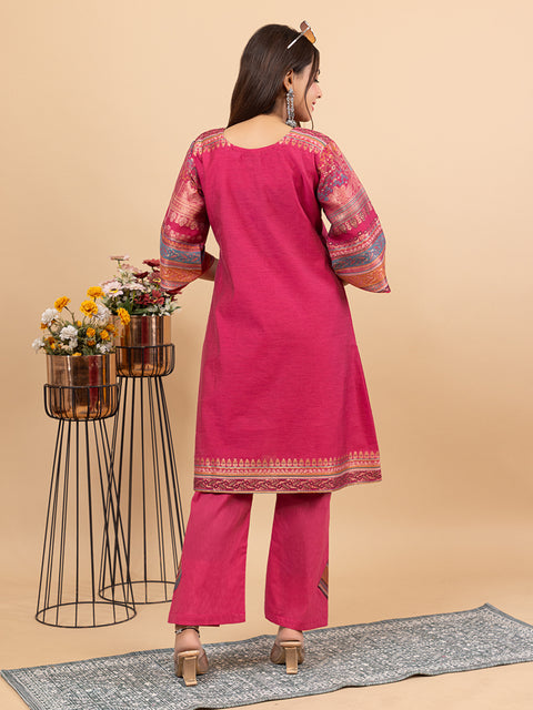 Designer Ethnic Magenta Co-Ord Set