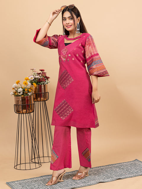 Designer Ethnic Magenta Co-Ord Set