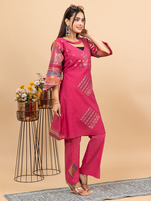 Designer Ethnic Magenta Co-Ord Set