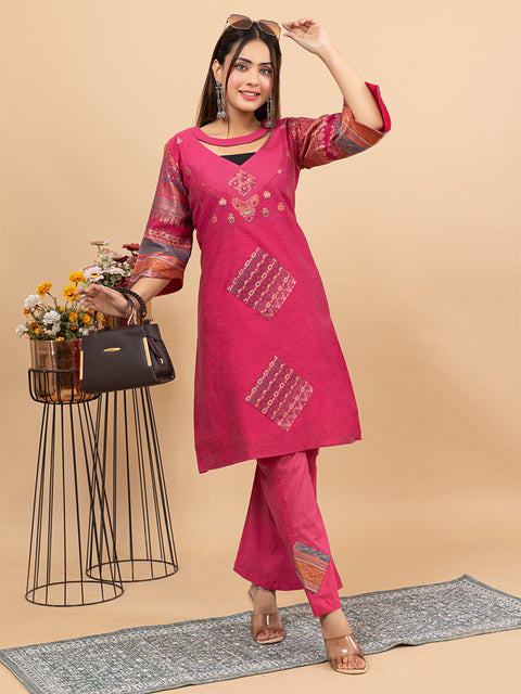 Designer Ethnic Magenta Co-Ord Set