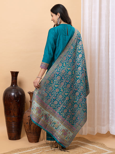 "Elegant New Green Ethnic Suit with Intricate Embroidery and Festive Dupatta Design"