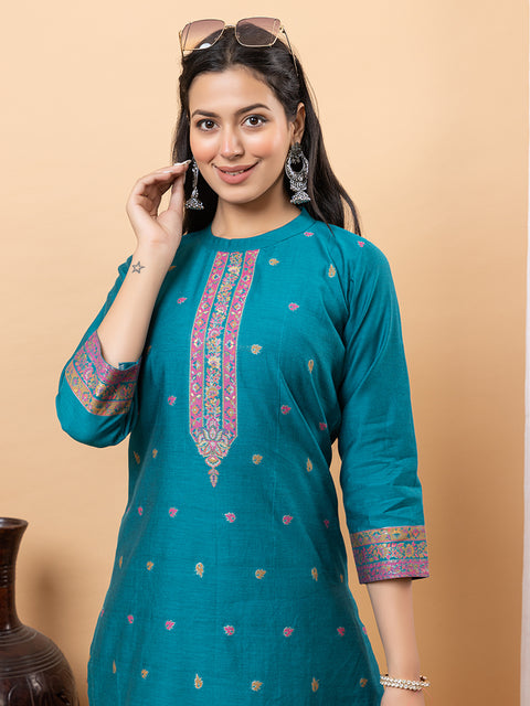 "Elegant New Green Ethnic Suit with Intricate Embroidery and Festive Dupatta Design"
