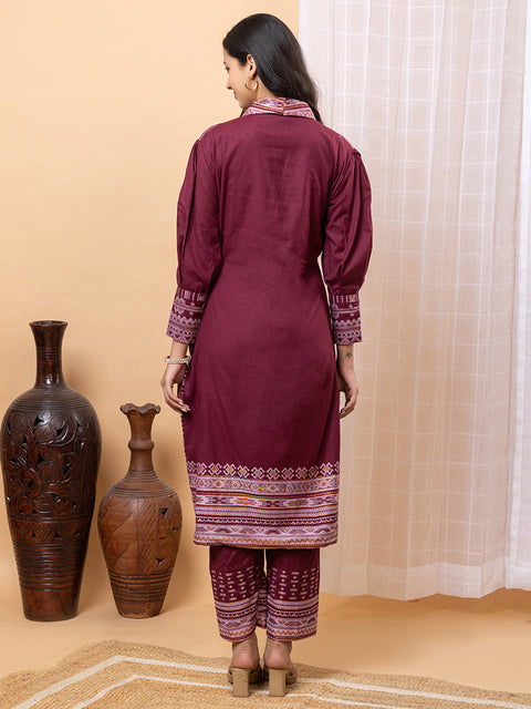 A Geometric Weave Co-Ord Set for the Modern Ethnic Wardrobe