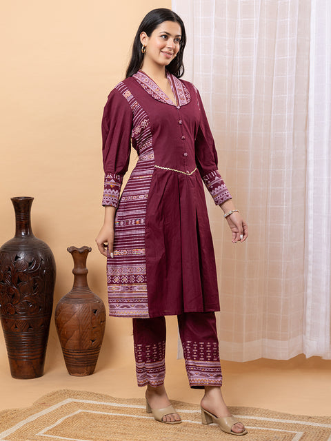 A Geometric Weave Co-Ord Set for the Modern Ethnic Wardrobe