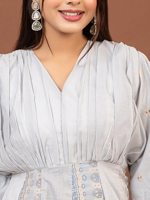 Designer White Anarkali style with Sharara – Stylish Ethnic Co-Ord Set