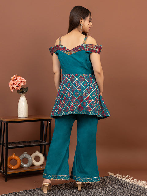 Designer New Green Kurta with Loose Fit Salwar – Stylish Ethnic Co-Ord Set