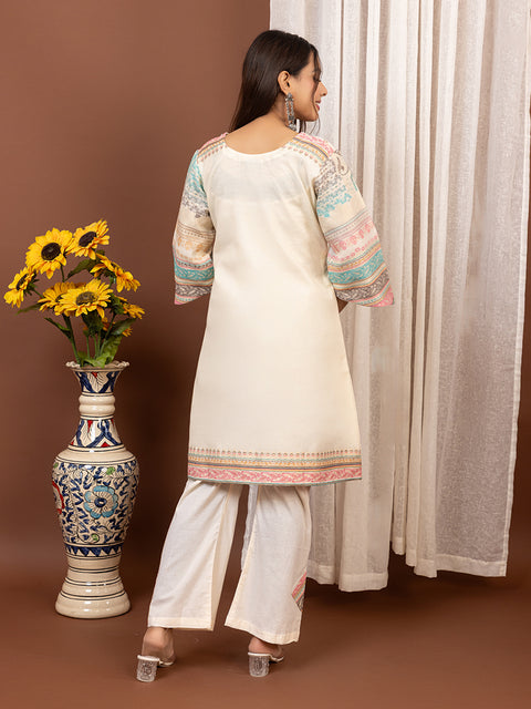 Designer Ethnic White Co-Ord Set
