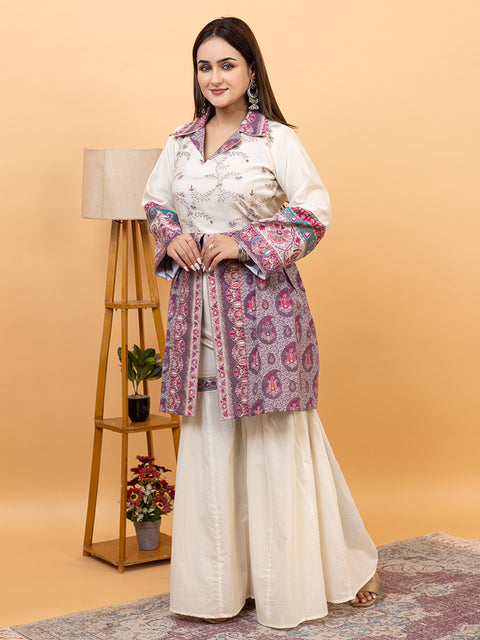 Ethnic Elegance Co-Ord Set with Intricate Weave Machine Work