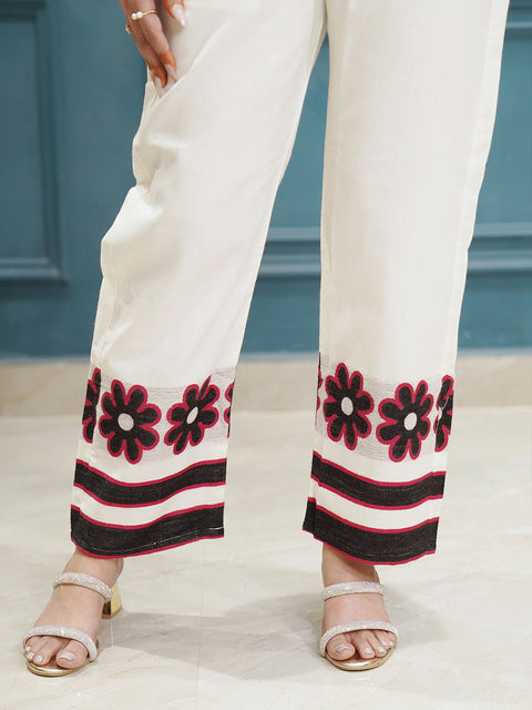 White with black & red embroidery - CO-RED SET