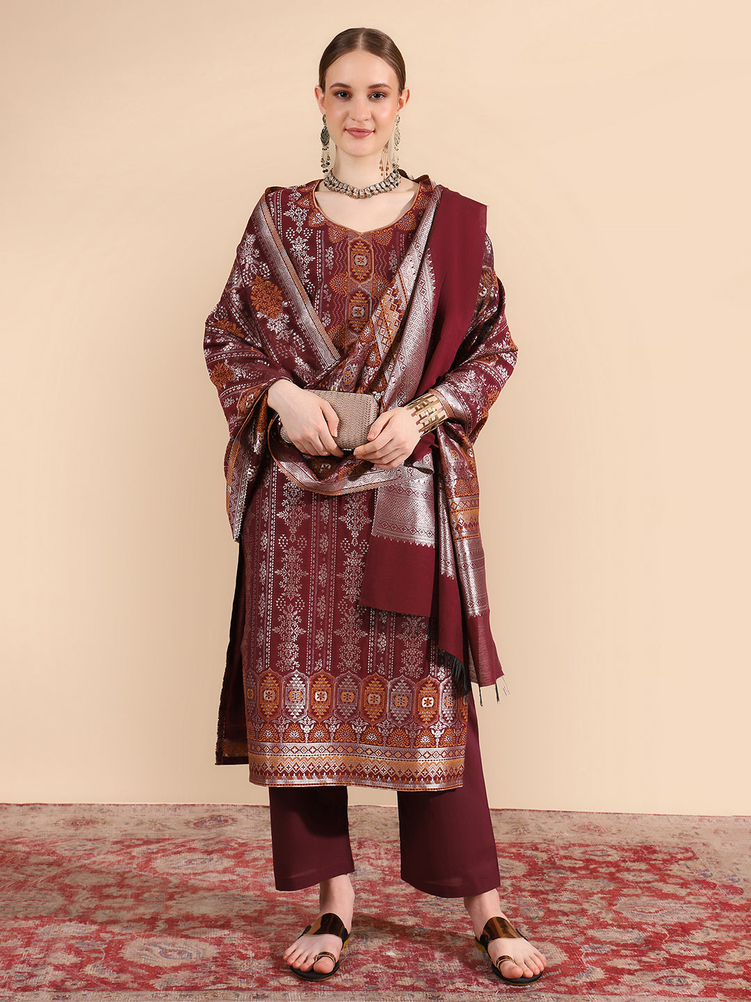 "Timeless Wine: A Kurta Set for Every Occasion"