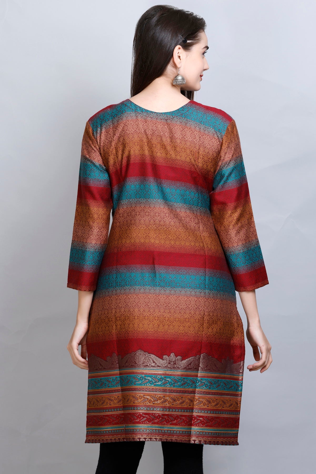 Kidar :- Rust Colour Cotton Silk Kurti by Kidar