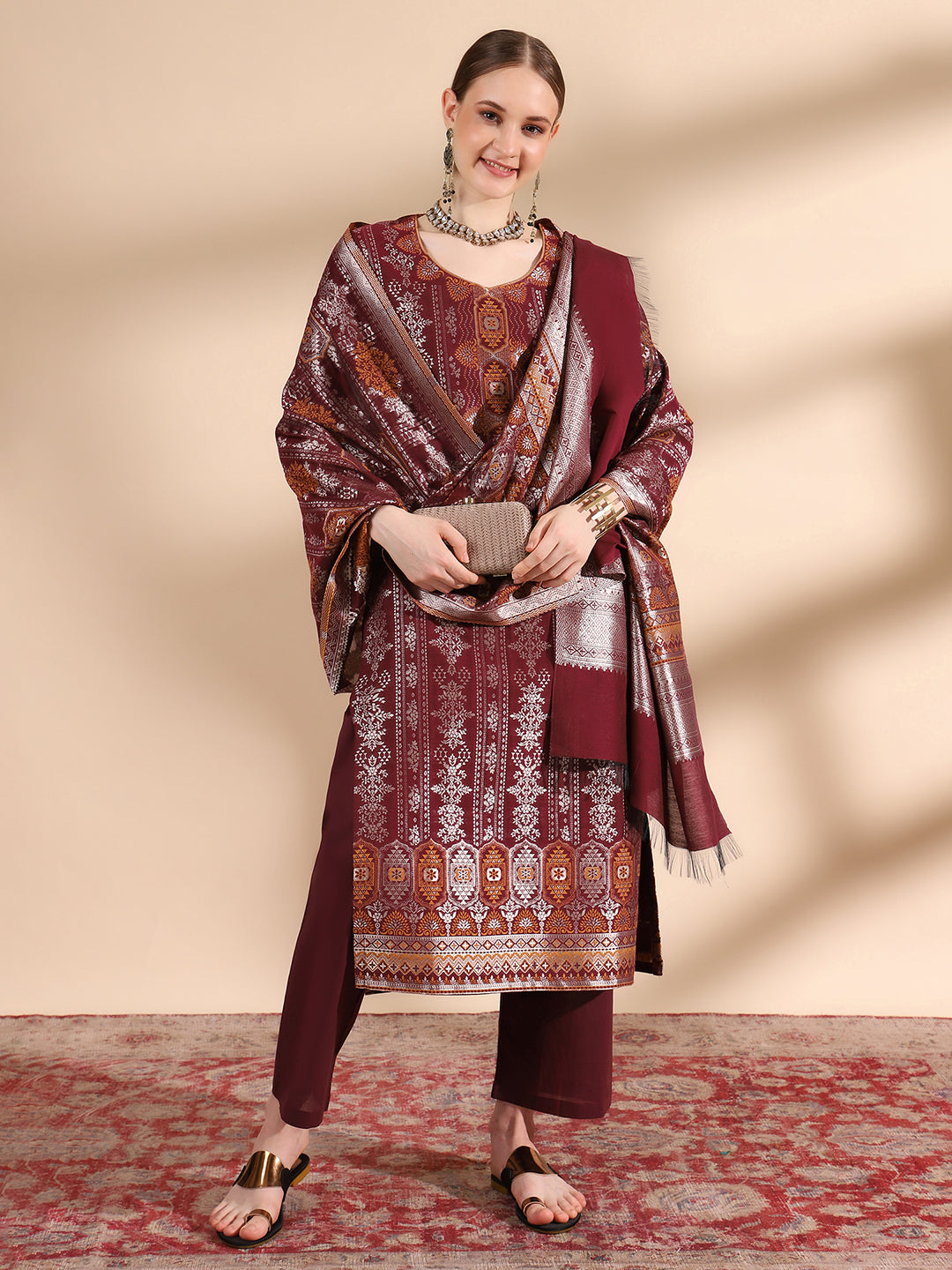 "Timeless Wine: A Kurta Set for Every Occasion"